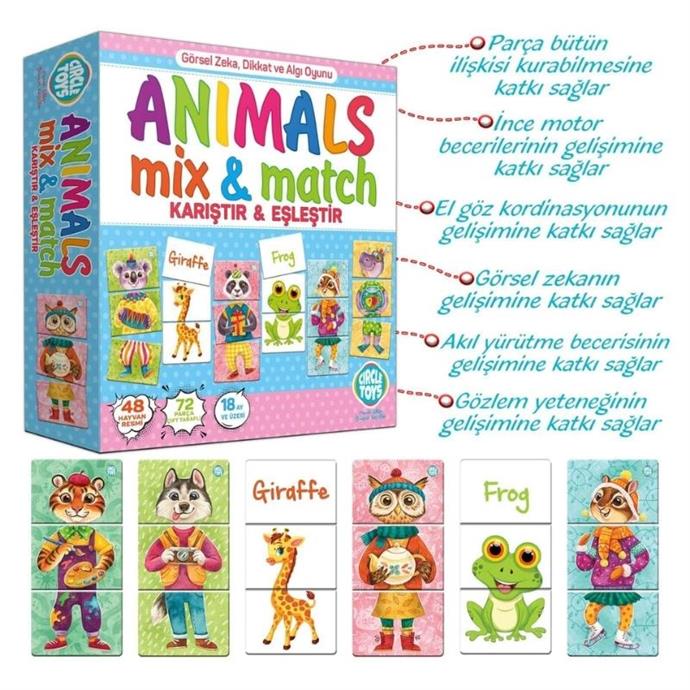 Circle%20Toys%20Animals%20Mix&Match%20Karıştır&Eşleştir%20Hayvanlar