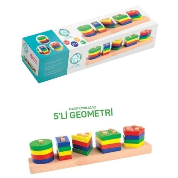 Circle%20Toys%205’li%20Ahşap%20Geometrik%20Şekiller