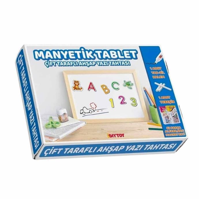 Diytoy%20Manyetik%20Çift%20Taraflı%20Tablet%20Ahşap%20Yazı%20Tahtası