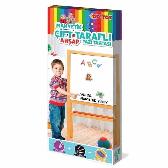 Diytoy%20Ahşap%20Yazı%20Tahtası%20Çift%20Taraflı%20Manyetik