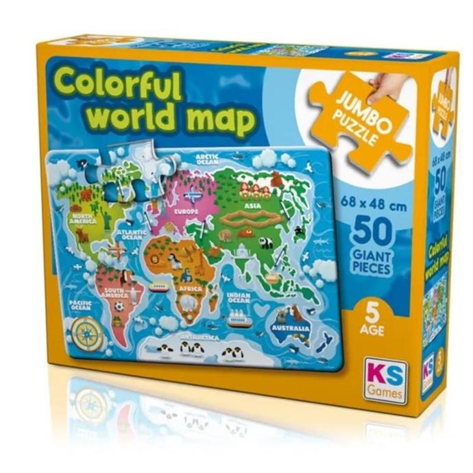 Ks%20Games%20Colorful%20World%20Map%20Jumbo%2050%20Li%20Puzzle