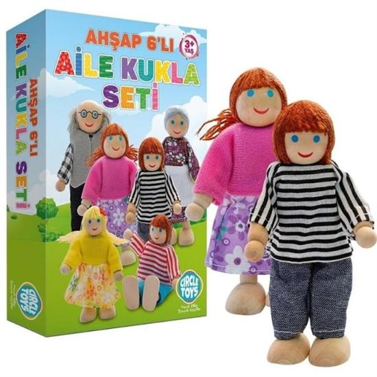 Circle Toys Ahşap Aile Seti 6 Parça