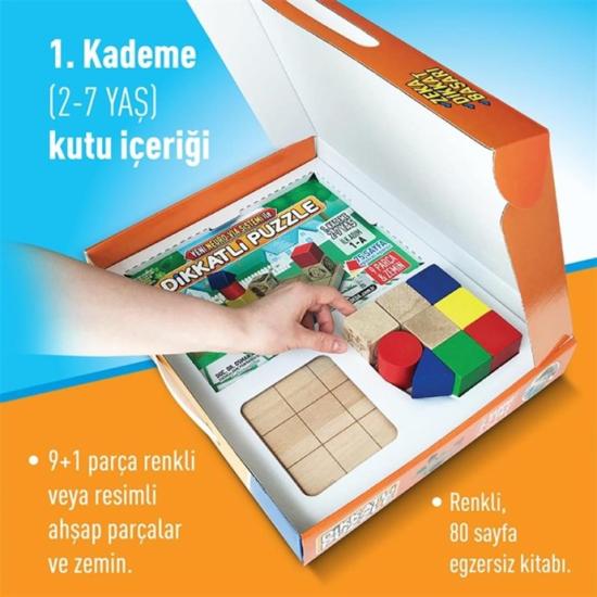 Adeda Dikkatli Puzzle İlk Adım 2-7 Yaş