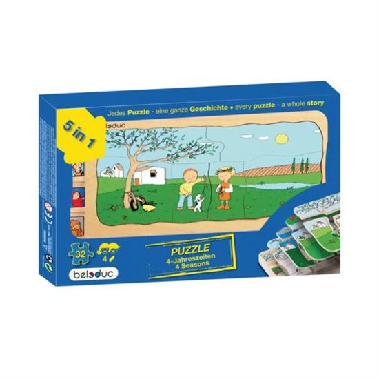 Beleduc Dört Mevsim Ahşap Puzzle (32 Parça)