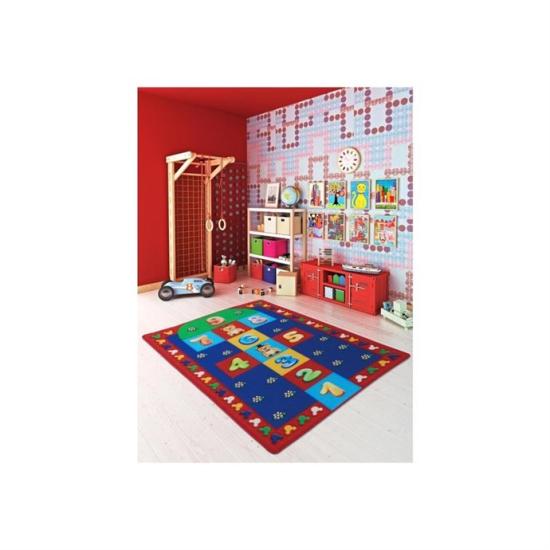 Confetti Hopscotch 100x150 Kırmızı Bukle Çocuk Halısı