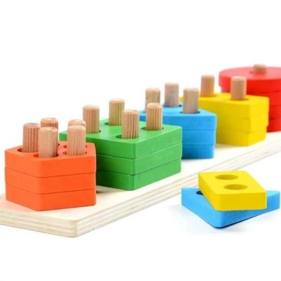 Circle Toys 5’li Ahşap Geometrik Şekiller