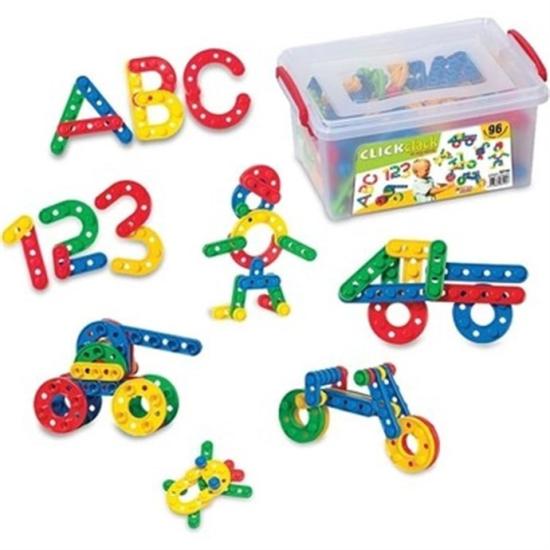 Dede Clıck Clack Puzzle Küçük Kutu / 96 Parça Set