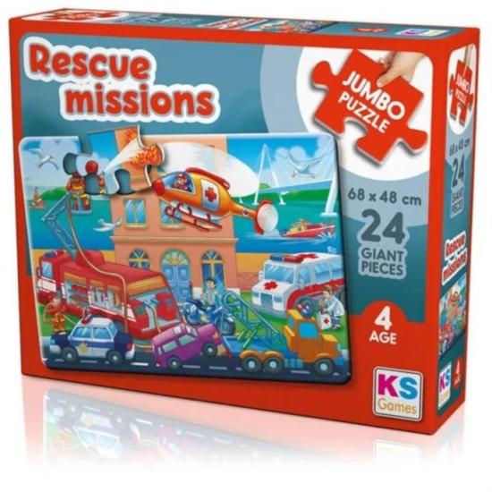 Ks Games Rescue Mıssıons Jumbo 24 Lü Puzzle