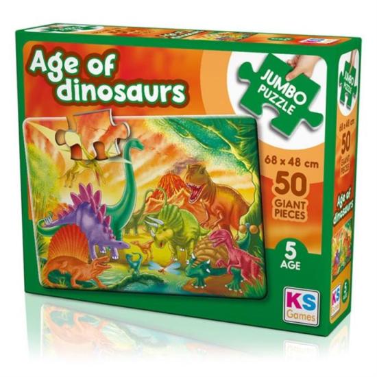 Ks Games The Age Of Dinosaurs Jumbo Boy Puzzle 50 Parça